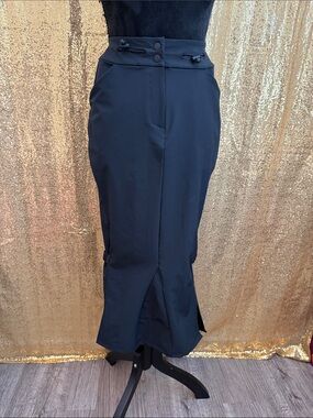Gymshark Black High-Waist Pencil Skirt with Front Slit
